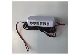 6-fach-Verteiler für Möbeleinbauleuchte weiss  L=75mm B=30mm H=17mm