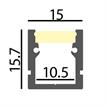 Aluminium Profil extro 16 alu eloxiert  B=15mm H=15.7mm L=1000 | Bild 2