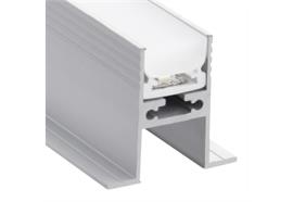 Aluminium Profil FLOOR A-35 mit Laschen alu eloxiert B=20.4mm ET=35mm