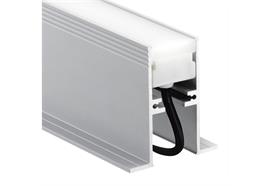 Aluminium Profil FLOOR C-64 mit Laschen alu eloxiert B=31.6 ET=63.7 Laschen B=55.6