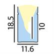 Anbau Kunstoffprofil Plastico Flex 12 opal matt  B=11.6mm H=18.5mm L=20m Rolle / IP67 | Bild 2