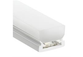 Anbau Kunstoffprofil Plastico Flex 18 für LED opal B=17.5mm H=13.5mm IP67