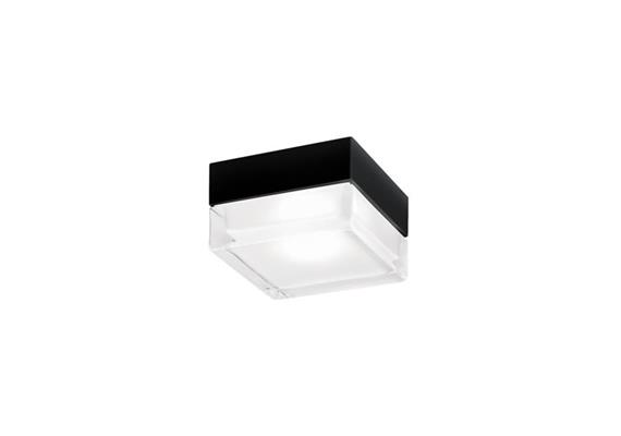 Anbauleuchte Blas 2.0 / 9.6W Glas- schwarz  230V 3000K 950Lm CRI80 L=130x130 H=79 IP65