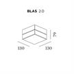 Anbauleuchte Blas 2.0 / 9.6W Glas- schwarz  230V 3000K 950Lm CRI80 L=130x130 H=79 IP65 | Bild 2