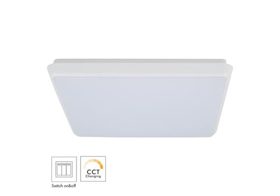 Anbauleuchte LED Quadro 18W weiss opal  240V 980-1010lm CRI90 300x300 H=42mm IP54