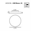 Anbauleuchte Moon large LED 23W schwarz matt  240V 3000K 2028Lm CRI90 D=350 H=72 / IP40 | Bild 2