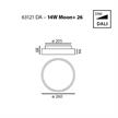 Anbauleuchte Moon medium LED 14W schwarz matt  240V 3000K 1298Lm CRI90 D=260 H=68 / IP40 | Bild 2