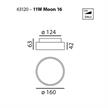 Anbauleuchte Moon smal LED 11W schwarz matt  240V 3000K 1210Lm CRI90 D=160 H=60 IP20 | Bild 2