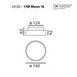 Anbauleuchte Moon smal LED 11W silberfarbig  240V 3000K 1210Lm CRI90 D=160 H=60 IP20 | Bild 2