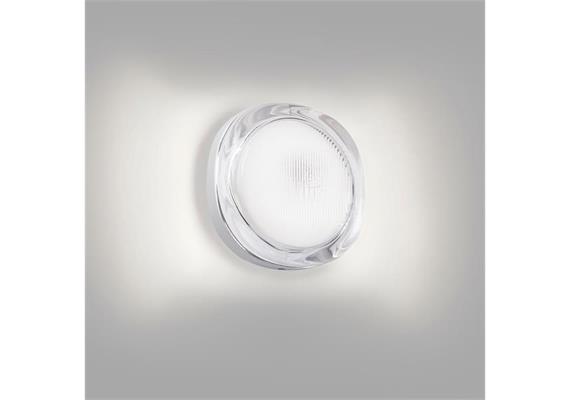 Anbauleuchte NEBBIA 20 / 21W clear Weiss  240V 2700K 1046Lm B=203x203 T=69 IP65