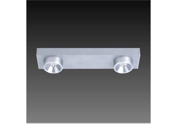 Anbauleuchte Talo LED WW 2x1.2W Alu gebürstet  100-240V/24V/350mA DC/ L=220 B=50 H=35