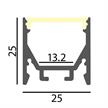 Anbauprofil EXTRO 25 Anbau Schwarz  B=25x25mm L=1000 | Bild 2