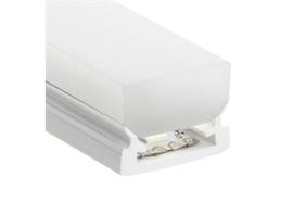 Anbauprofil Plastico A für LED Bänder 10W/opal matt  B=17.5mm H=13.5mm Innen B=12.5mm L=3m