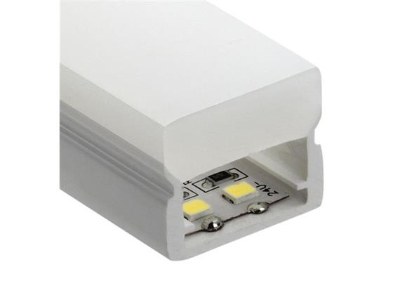 Anbauprofil Plastico B für LED Bänder 15W/m / opal matt  B=22mm H=18mm Innen B=17mm L=3m