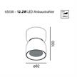 Anbaustrahler Bovy 12W LED 50° weiss matt  240V/3000K 1370Lm CRI90 D=82 H=100 / IP20 | Bild 2