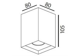 Anbaustrahler Cubbo LED 12W 2700°K 920Lm CRI 90 B=80x80 H=105 IP20