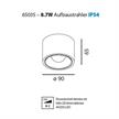 Anbaustrahler Lente R 8.7W LED 34° weiss matt  240V/2700K 1000Lm CRI90 D=90 H=65/IP54 | Bild 2