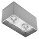 Anbaustrahler Rettangolo 2 x12W silber  240V 2700K 2 x1139Lm CRI90 L=186 H=93 IP20