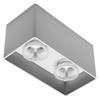 Anbaustrahler Rettangolo 2 x12W silber  240V 3000K 2 x1266Lm CRI90 L=186 H=93 IP20