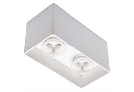 Anbaustrahler Rettangolo 2 x12W weiss matt  240V 3000K 2 x1266Lm CRI90 L=186 H=93 IP20