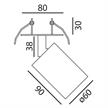 Anbaustrahler Tube M10 x1 / 9.2W 60° schwarz  DC 2700K 500mA 834Lm D=60 L=90 IP20 | Bild 2