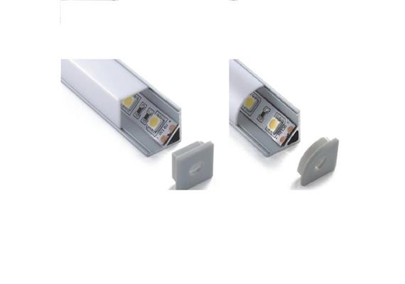 Aufbaueckprofil Angle Q/R 90° für LED alu eloxiert  B=16mm H=16mm L=3000mm