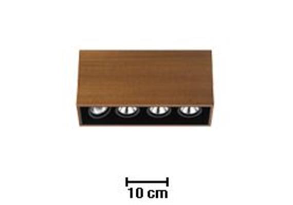 Aufbauleuchte Compass Box S 4x35W/12V GX5.3 alu  12V/GX5.3/4x35W/60°
