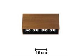Aufbauleuchte Compass Box S 4x35W/12V GX5.3 alu  12V/GX5.3/4x35W/60°