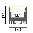 Aufbauprofil Cool 18 für LED Schwarz  B=17.3mm H=17.1mm L=1000mm | Bild 2