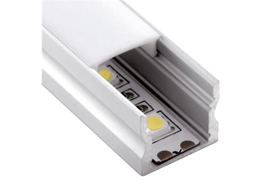 Aufbauprofil EXTRO 15 für LED alu eloxiert  H=16mm B=17.2mm L=3000