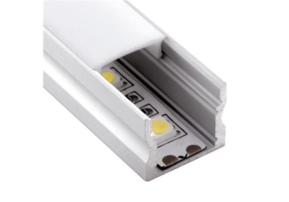 Aufbauprofil EXTRO 15 für LEDalu eloxiert  H=15mm B=17.2mm L=2000