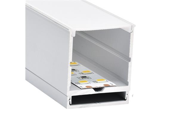 Aufbauprofil EXTRO 37 für LED alu eloxiert  B=35 H=42mm inkl. Montageschiene L=2000mm