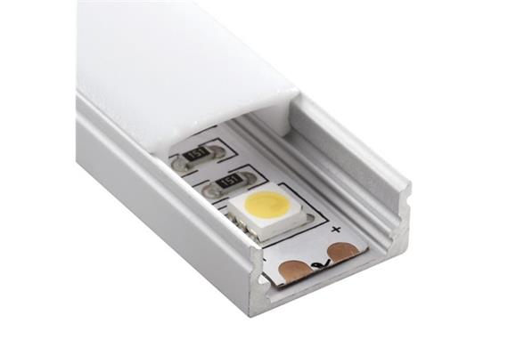 Aufbauprofil EXTRO 7 17.2mm für LED alu eloxiert  H=8mm B=17.2mm L=3000mm