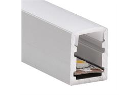 Aufbauprofil EXTRO S inkl. Diffusor opal matt  H=13.2mm B=10.4mm L=2000mm