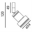 Aufbaustrahler Domino HV 50W chrom glanz  230V/ GU10 35-50W / für M10x1 | Bild 2