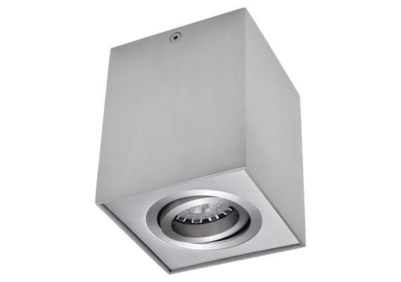 Aufbaustrahler Kono III schwenkbar 30° alu sat.  max. MR16 50W/GU10 96x96mm H=120mm