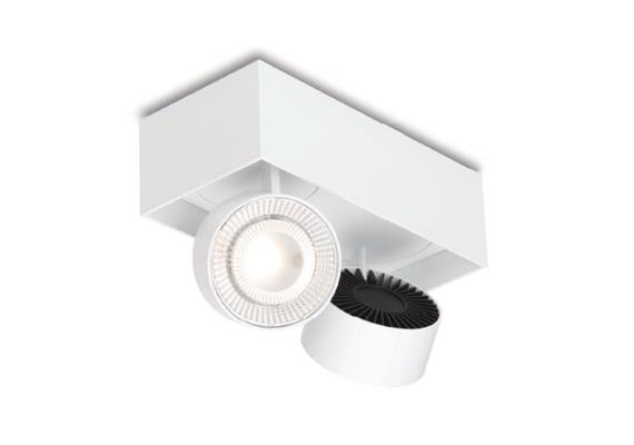 Aufbaustrahler Wittenberg 4.0 hb LED 2x12.7W weiss  230V/2700K 1200Lm L=195 B=96 H=91 IP20