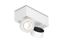 Aufbaustrahler Wittenberg 4.0 hb LED 2x12.7W weiss  230V/2700K 1200Lm L=195 B=96 H=91 IP20