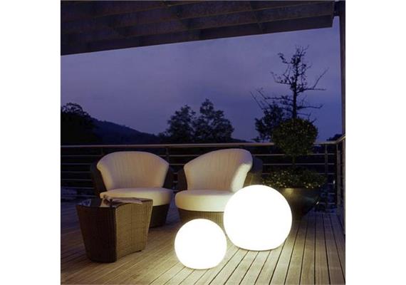 Aussenleuchte Moonlight MFL 25cm weiss  Aufbau / 230V E 27 5W flexibel mit 5m Kabel