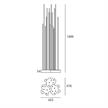 Aussenstehleuchte Reeds Triple 21W Methacrylate  230V / 3000K H=1499mm /IP68 | Bild 2