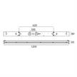 Balkenleuchte L=1200 LED 40W 3000°K Dim weiss opal  230V 3600lm CRI80 / B=80 H=65mm IP20 | Bild 2