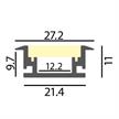 Bodeneinbauprofil Floor 15 inkl. PMMA Diffusor opal matt  B=27.2mm H=11mm L=1m | Bild 2