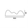 Bodenleuchte Blob M Terra Outdoor weiss  240V/2G11 2x36W EVG IP 65 H=290 L=955 | Bild 2