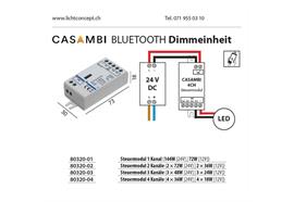 Casambi Dimmeinheit PWM 4-Kanal 24V für Led Strip  DC 24V 4x 36W L=73 B=30 H=18mm IP20