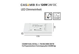 Casambi Dimmeinheit PWM 5-Kanal für Led Strip  DC 12-48V 5x120W L=170 B=59 H=29mm IP20