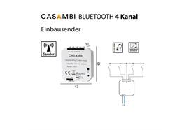 Casambi Mini UP-Funk-Sender für Einbau 4Kanal  240V/ L=45 B=29mm H=13 / IP20