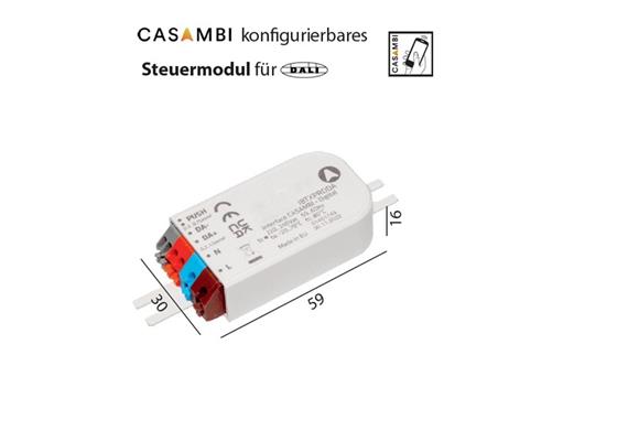 Casambi Steuermodul für DALI konfigurierbar  230V L=59 B=30 H=16mm / IP20