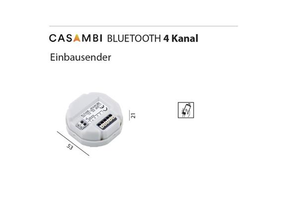 Casambi UP-Funk-Sender für Einbau 4Kanal  240V/ D=53 H=21 / IP20