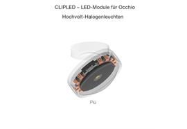 ClipLED Retrofit 10W zu Occhio RF-Piü C/B  230V/ B15LED 2700K CRI95