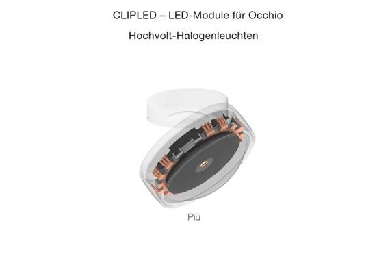 ClipLED Retrofit 10W zu Occhio RF-Piü C/B  230V/ G9 LED 2700K CRI95